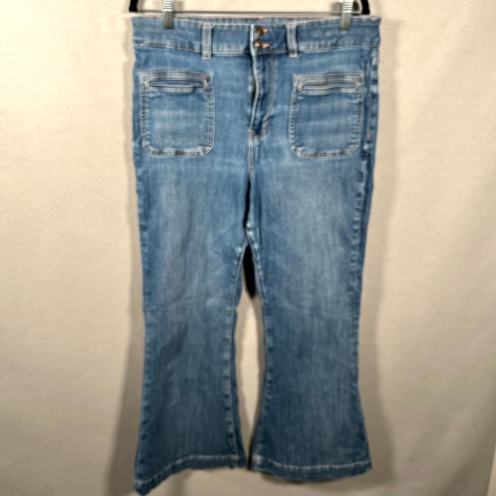 American Eagle Outfitters Bootcut Jeans Womens 34 Blue Denim Medium Wash Casual